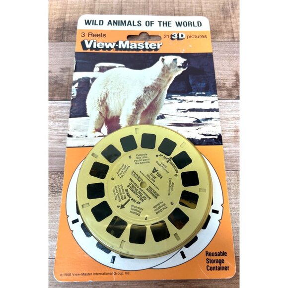 View-Master Wild Animals Of The World 21 3D Pictures 3 Reels Collectible Set Ori - Picture 1 of 3